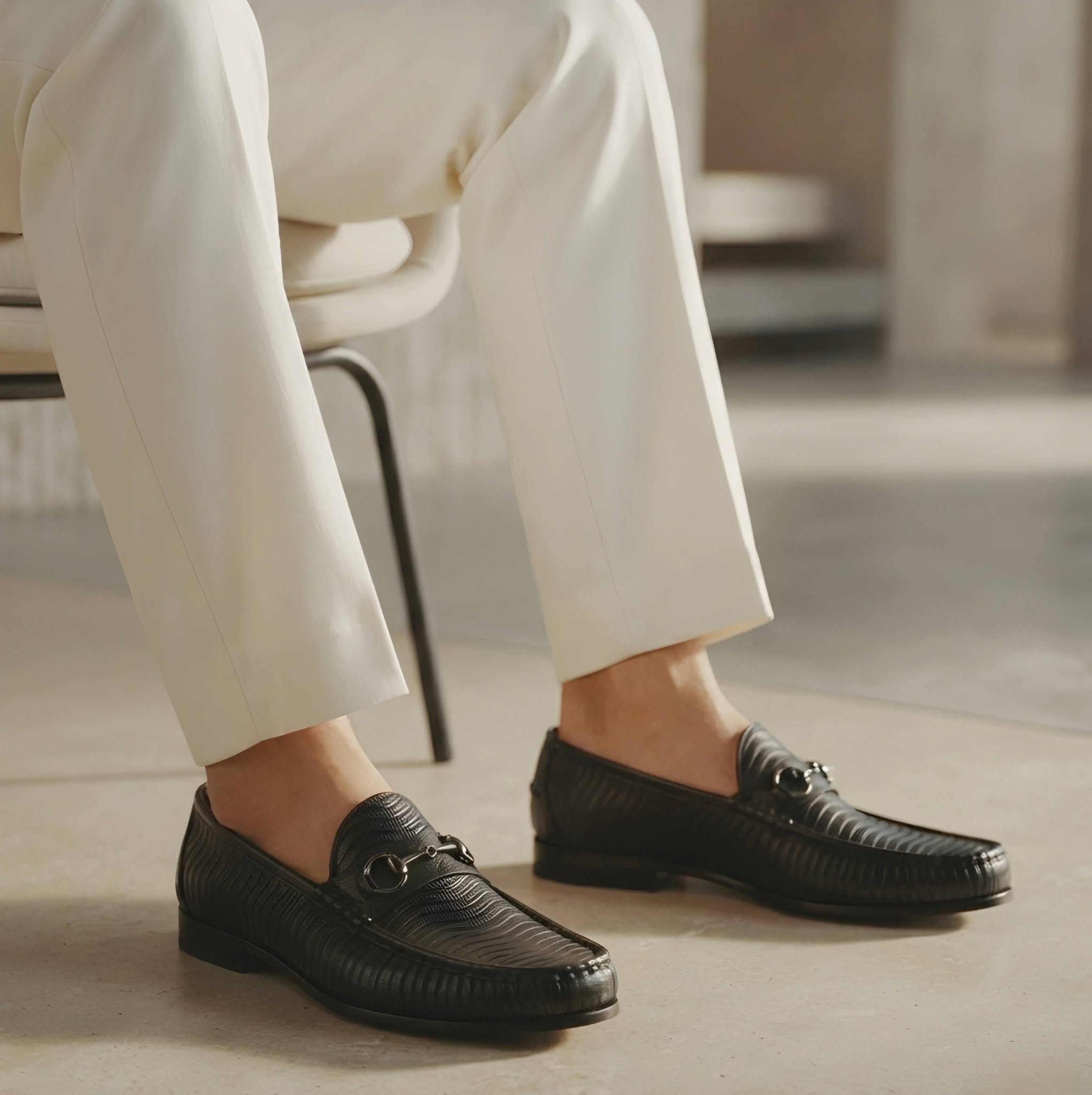 Mr. Shoes Chess Premium Chanky Shoes Black